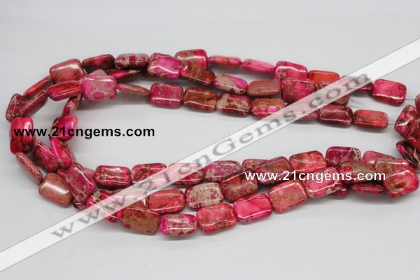 CDI21 16 inches 13*18mm rectangle dyed imperial jasper beads