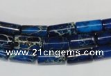 CDI226 15.5 inches 6*12mm tube dyed imperial jasper beads