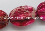 CDI23 16 inches 25*33mm star fruit shaped dyed imperial jasper beads