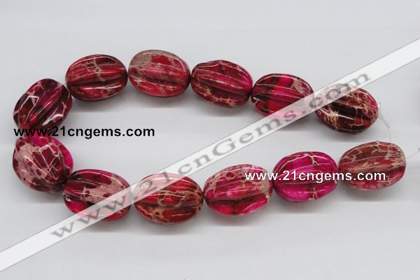 CDI23 16 inches 25*33mm star fruit shaped dyed imperial jasper beads