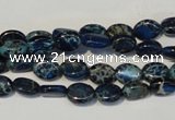 CDI233 15.5 inches 6*8mm oval dyed imperial jasper beads