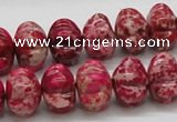 CDI24 16 inches 10*14mm pumpkin dyed imperial jasper beads