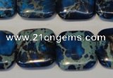 CDI241 15.5 inches 20*20mm square dyed imperial jasper beads