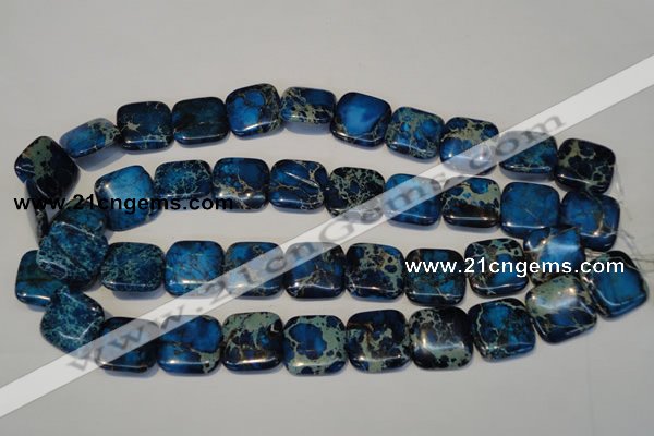 CDI241 15.5 inches 20*20mm square dyed imperial jasper beads