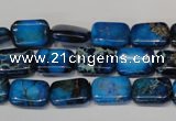 CDI244 15.5 inches 10*14mm rectangle dyed imperial jasper beads