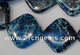 CDI252 15.5 inches 20*20mm diamond dyed imperial jasper beads