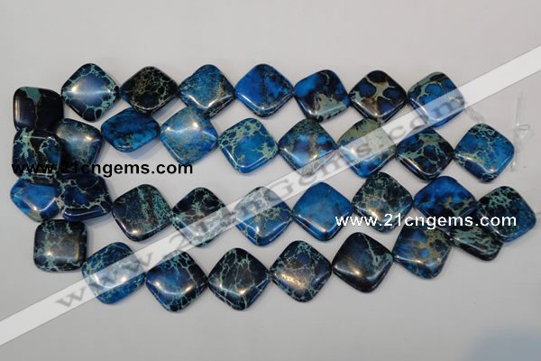 CDI252 15.5 inches 20*20mm diamond dyed imperial jasper beads