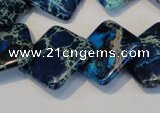 CDI258 15.5 inches 20*20mm diamond dyed imperial jasper beads