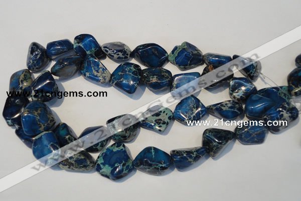 CDI262 15.5 inches 18*20mm nugget dyed imperial jasper beads