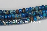 CDI274 15.5 inches 4*6mm rondelle dyed imperial jasper beads