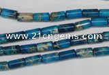 CDI278 15.5 inches 4*8mm tube dyed imperial jasper beads