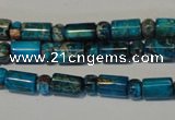 CDI288 15.5 inches 3*6mm rondelle & 6*9mm tube dyed imperial jasper beads