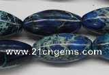 CDI293 15.5 inches 15*30mm rice dyed imperial jasper beads