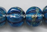 CDI297 15.5 inches 19*23mm pumpkin dyed imperial jasper beads