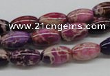 CDI30 16 inches 8*12mm rice dyed imperial jasper beads wholesale