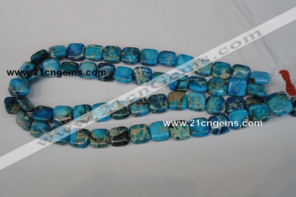 CDI300 15.5 inches 14*14mm square dyed imperial jasper beads