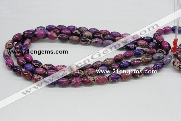 CDI31 16 inches 10*14mm rice dyed imperial jasper beads wholesale