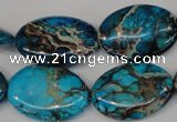 CDI317 15.5 inches 18*25mm oval dyed imperial jasper beads