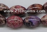 CDI32 16 inches 13*18mm rice dyed imperial jasper beads wholesale