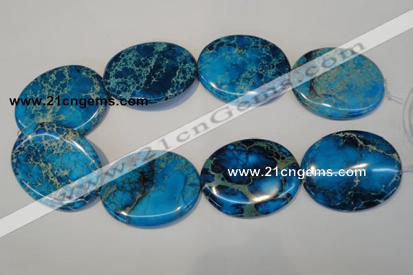 CDI321 15.5 inches 40*50mm oval dyed imperial jasper beads