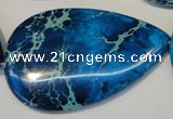 CDI328 15.5 inches 30*50mm flat teardrop dyed imperial jasper beads