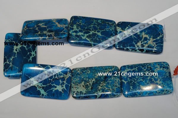 CDI335 15.5 inches 40*60mm rectangle dyed imperial jasper beads