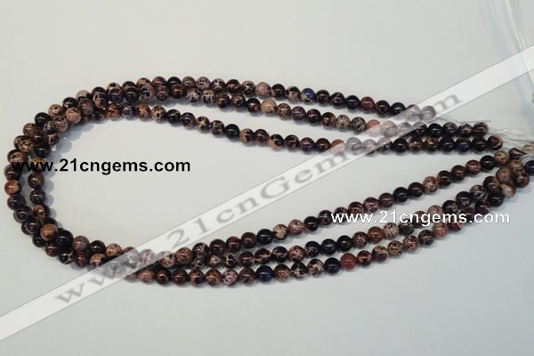 CDI361 15.5 inches 6mm round dyed imperial jasper beads