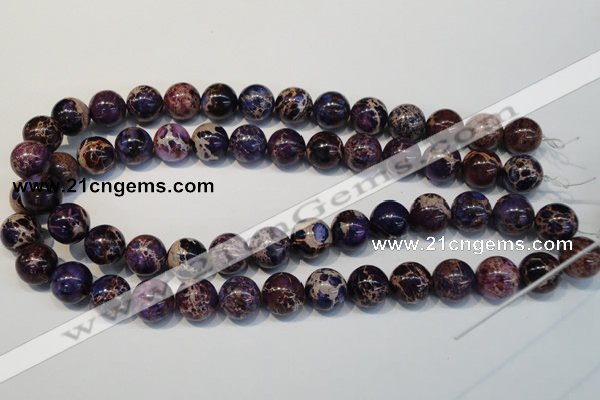 CDI365 15.5 inches 14mm round dyed imperial jasper beads