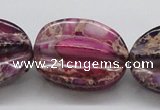 CDI37 16 inches 25*33mm star fruit shaped dyed imperial jasper beads