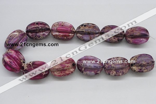 CDI37 16 inches 25*33mm star fruit shaped dyed imperial jasper beads