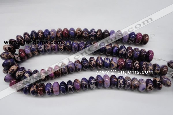 CDI374 15.5 inches 8*16mm rondelle dyed imperial jasper beads