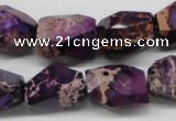 CDI38 16 inches 14*18mm faceted nuggets dyed imperial jasper beads