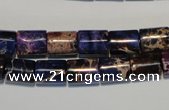 CDI380 15.5 inches 8*10mm tube dyed imperial jasper beads