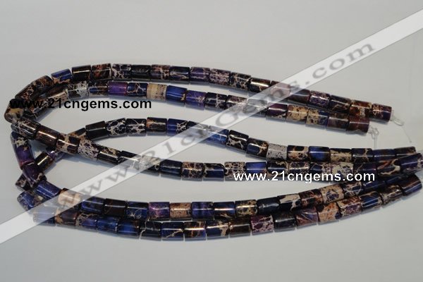 CDI380 15.5 inches 8*10mm tube dyed imperial jasper beads