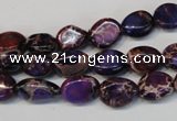 CDI389 15.5 inches 10*12mm nugget dyed imperial jasper beads