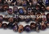 CDI390 15.5 inches 6*9mm nugget dyed imperial jasper beads