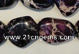 CDI394 15.5 inches 20*25mm nugget dyed imperial jasper beads