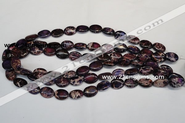 CDI417 15.5 inches 12*16mm oval dyed imperial jasper beads