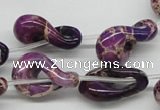 CDI42 16 inches 15*24mm petal shaped dyed imperial jasper beads