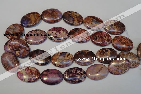 CDI422 15.5 inches 25*35mm oval dyed imperial jasper beads