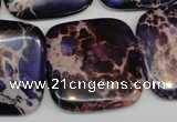 CDI430 15.5 inches 30*30mm square dyed imperial jasper beads