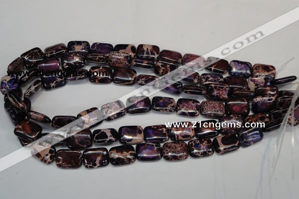 CDI436 15.5 inches 12*16mm rectangle dyed imperial jasper beads