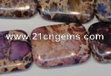 CDI440 15.5 inches 20*30mm rectangle dyed imperial jasper beads