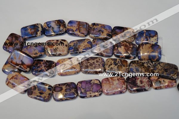 CDI440 15.5 inches 20*30mm rectangle dyed imperial jasper beads