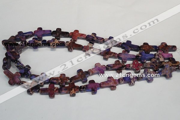 CDI450 15.5 inches 15*20mm cross dyed imperial jasper beads