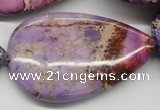 CDI463 15.5 inches 30*50mm flat teardrop dyed imperial jasper beads