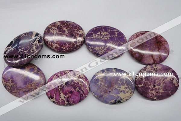 CDI470 15.5 inches 40*50mm oval dyed imperial jasper beads