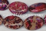 CDI475 15.5 inches 18*25mm oval dyed imperial jasper beads