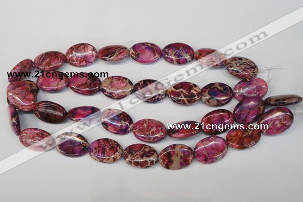 CDI475 15.5 inches 18*25mm oval dyed imperial jasper beads