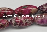 CDI484 15.5 inches 15*30mm rice dyed imperial jasper beads